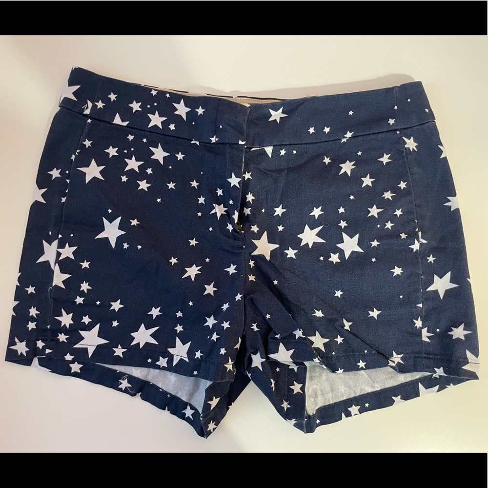 JCrew Navy and White Stars Shorts